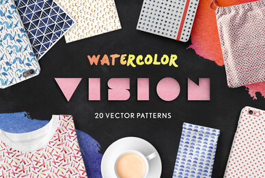 Vision   Seamless Watercolor Patterns