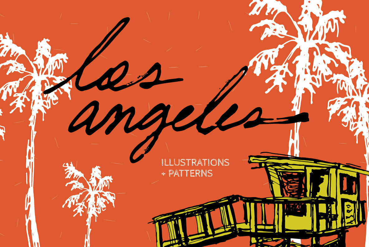 Los Angeles Illustrations and Patterns 1