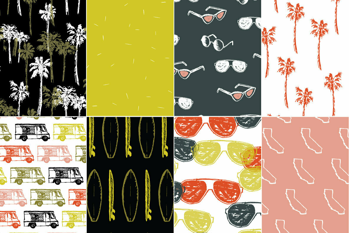 Los Angeles Illustrations and Patterns 3