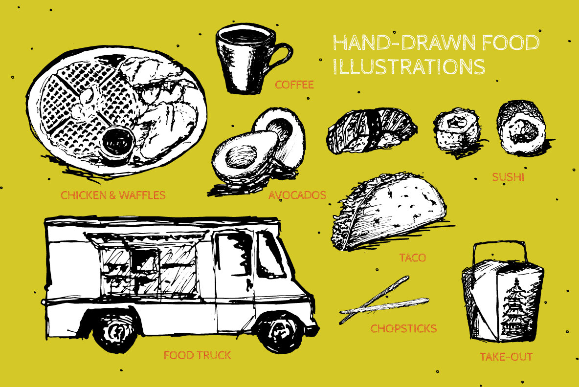 Los Angeles Illustrations and Patterns 8