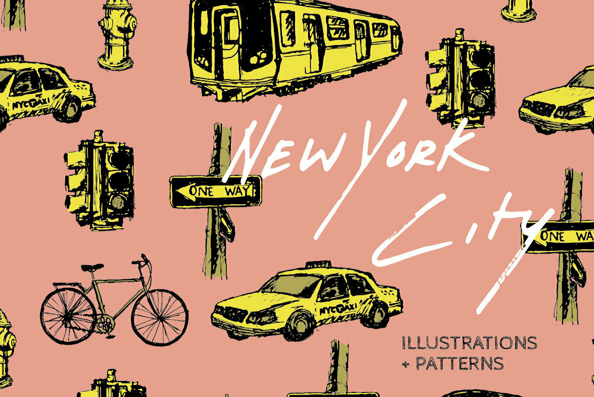 New York City Illustrations and Patterns 1