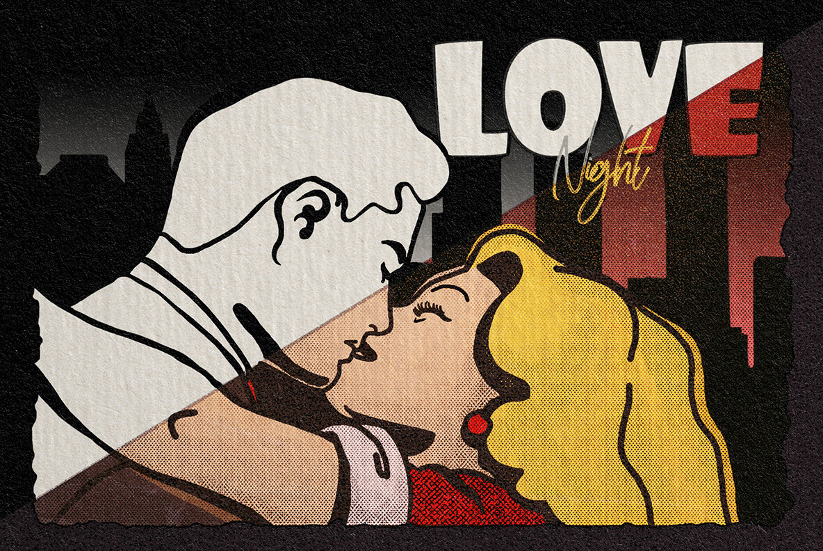 Vintage Comic Book Halftone Brushes 8