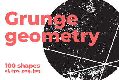 100 Grunge Geometry Shapes