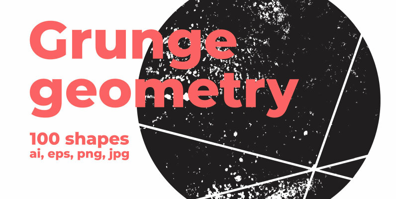 100 Grunge Geometry Shapes