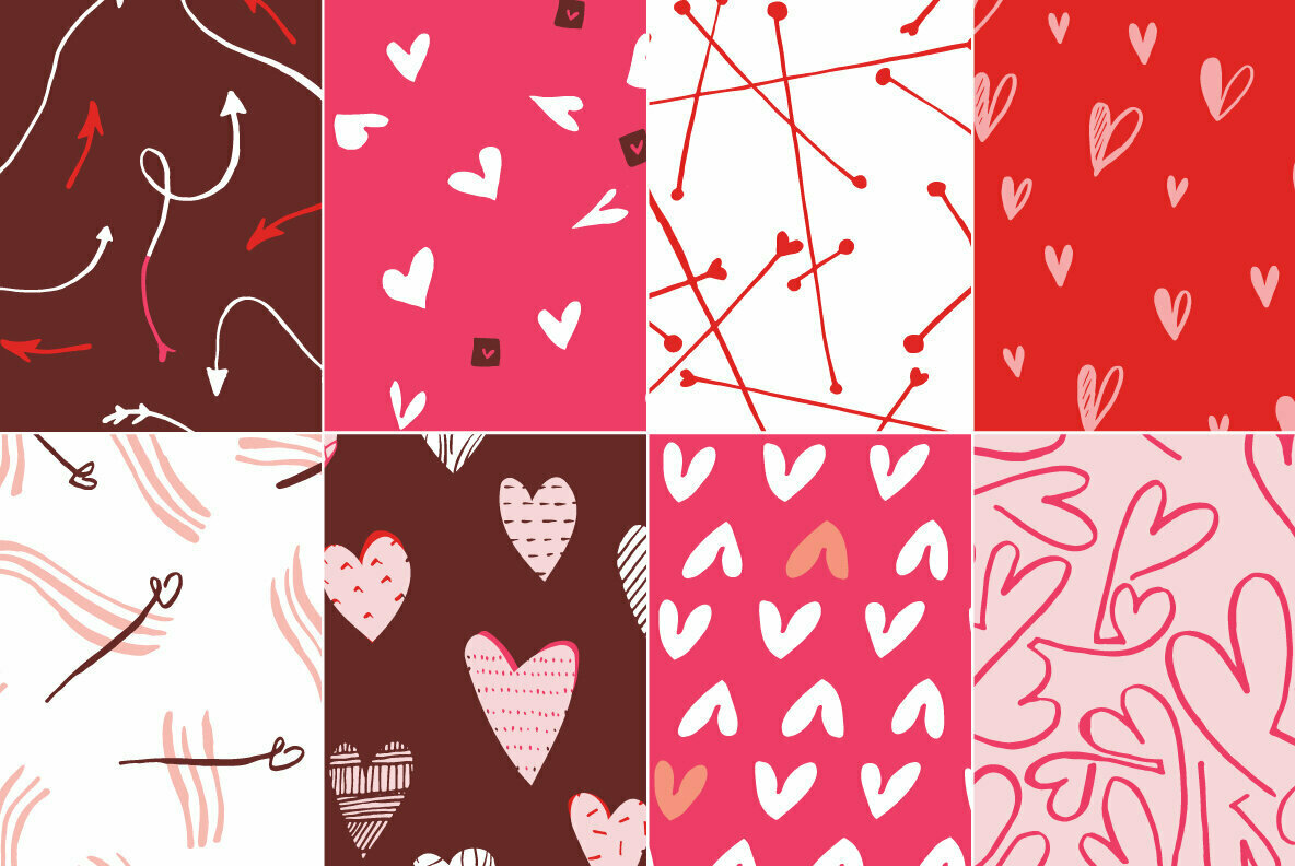 Modern Love Seamless Patterns Modern Love Seamless Patterns