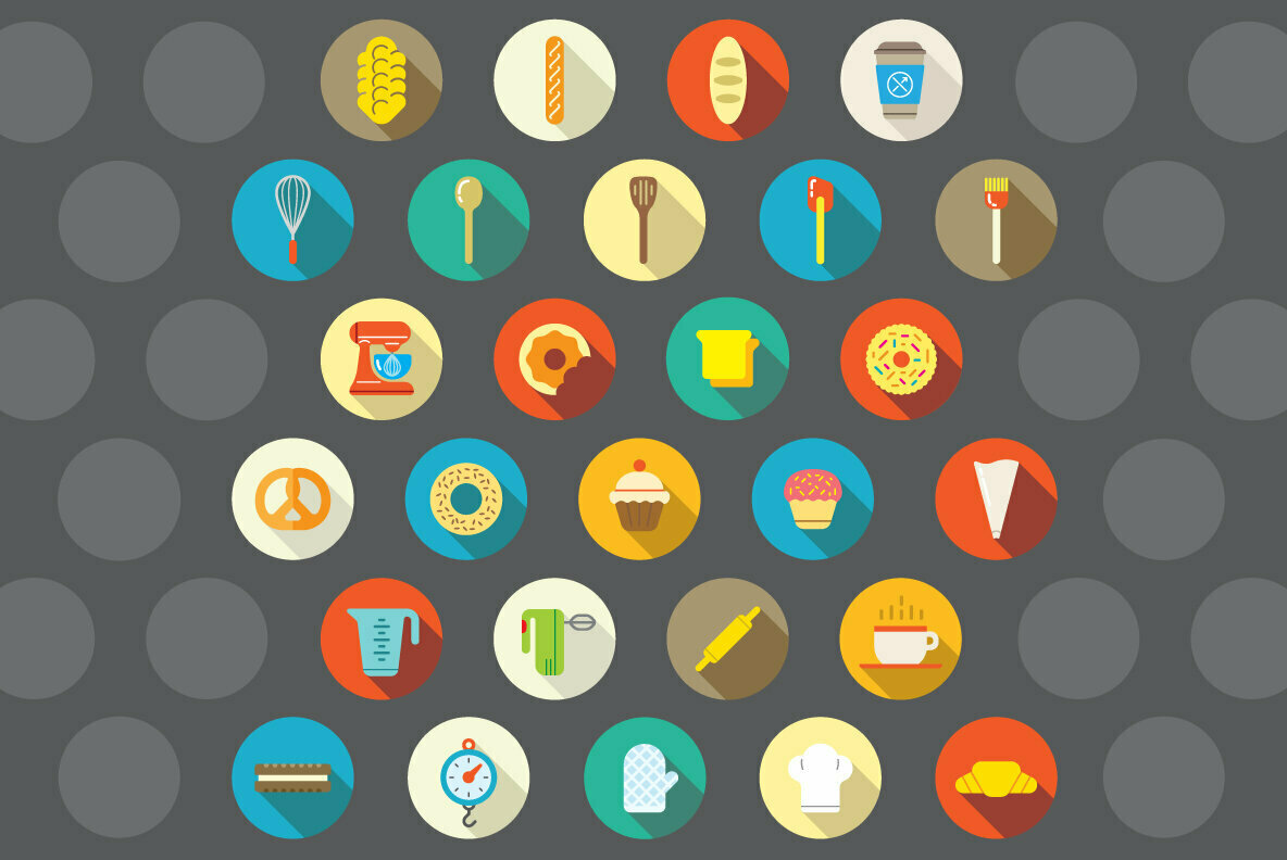 Awesome 27 Bakery Flat Icons in Vector 2