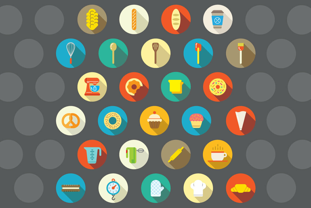 Awesome 27 Bakery Flat Icons in Vector 4