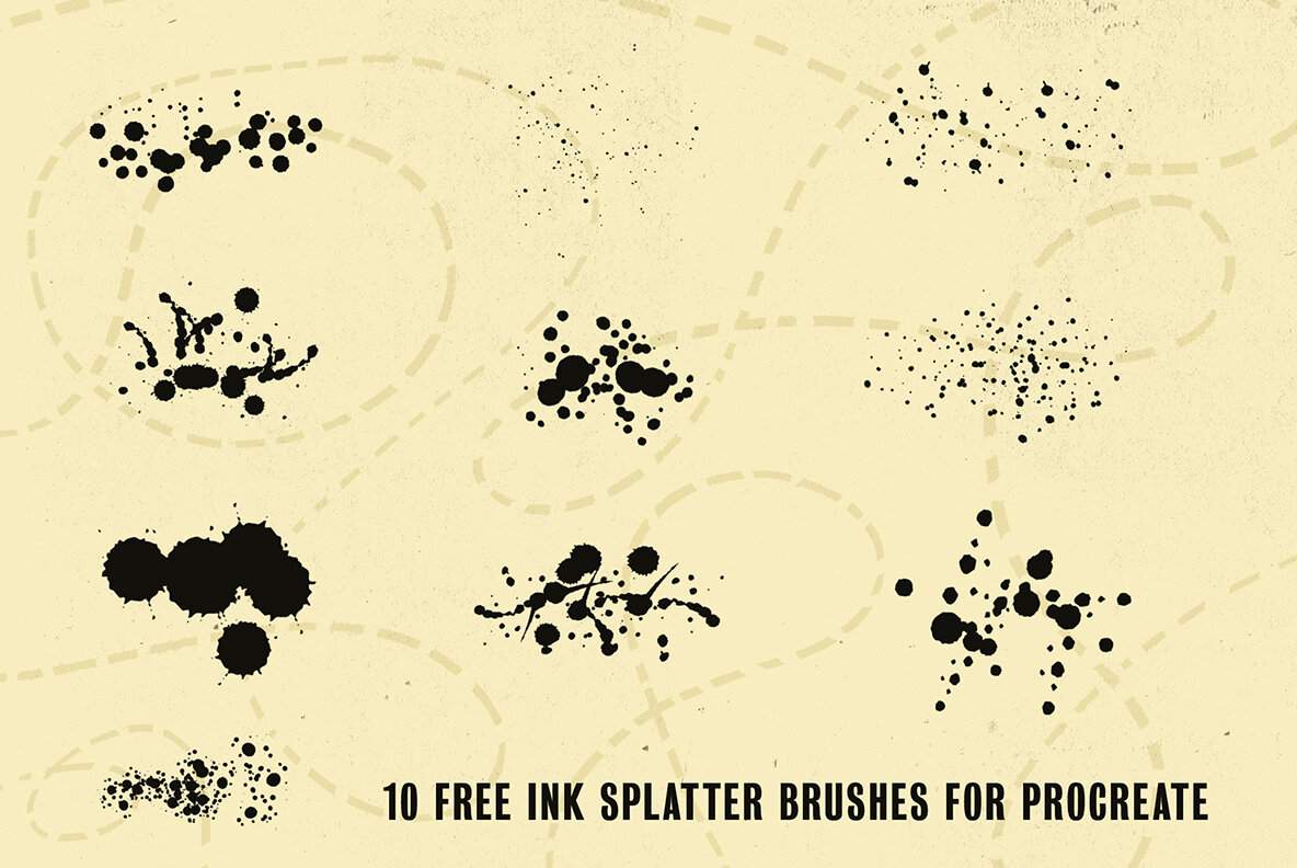 Procreate Ink Splatter Brushes