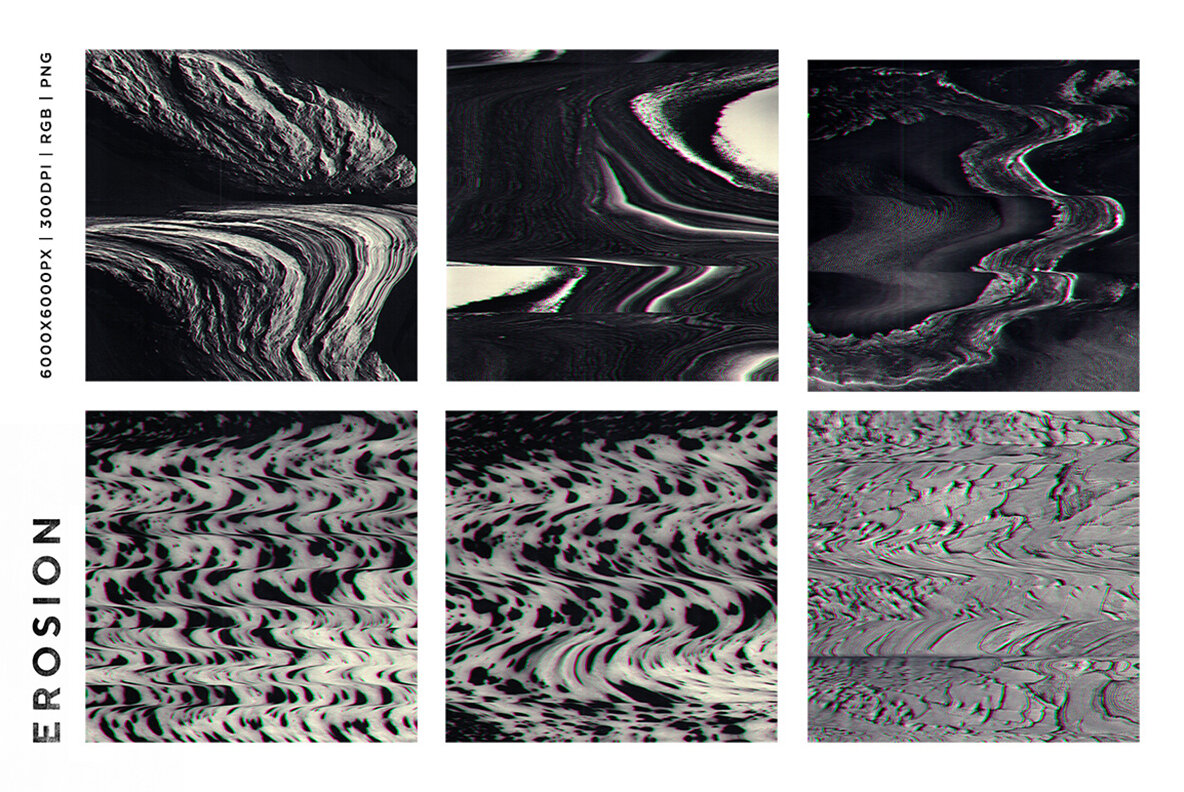 Erosion Video Glitch Distortion Textures