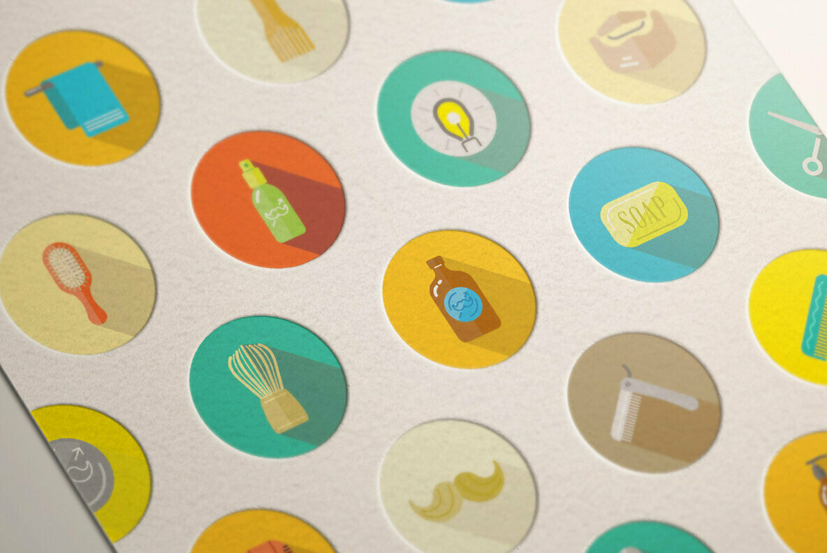 Awesome 27 Barber Shop Flat Icons in Vector 3