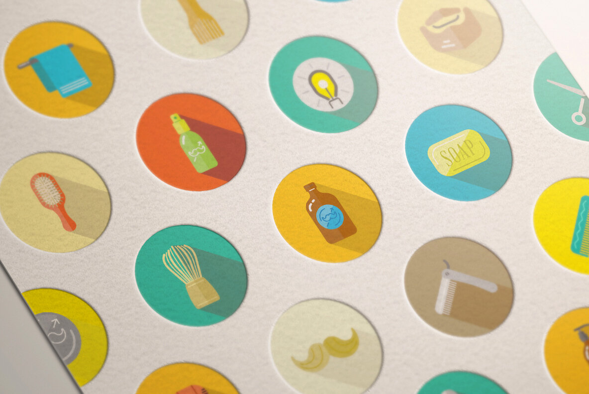 Awesome 27 Barber Shop Flat Icons in Vector 6