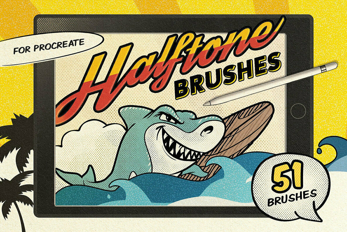 Vintage Comic Procreate Brushes Vintage Comic Procreate Brushes