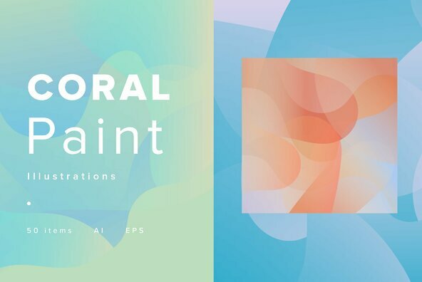 Coral Paint Graphics - YouWorkForThem