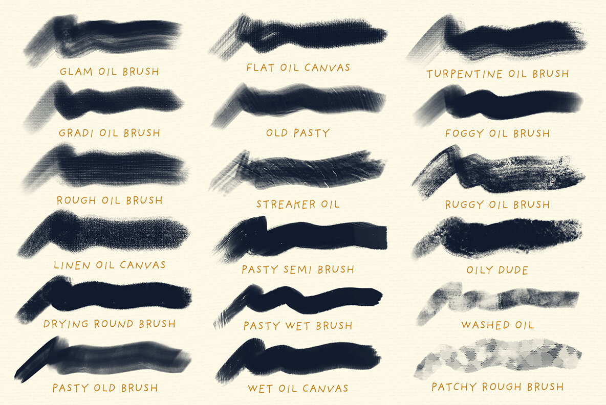 Oil Paint Brushes for Procreate Oil Paint Brushes for Procreate