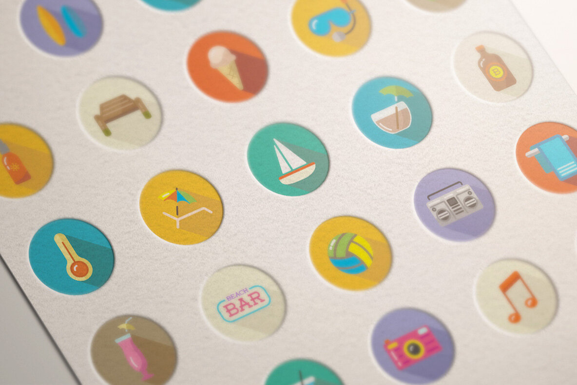 Awesome 35 Beach Flat Icons in Vector 6