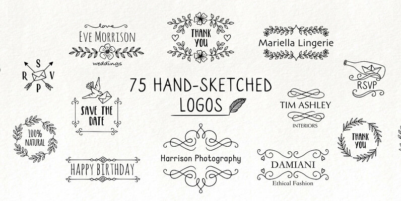 75 Hand Sketched Logos