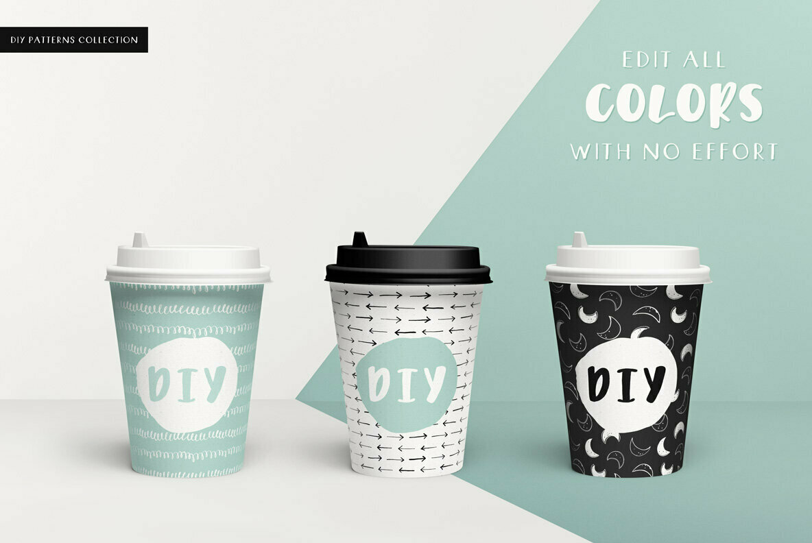 DIY Hand Drawn Seamless Patterns DIY Hand Drawn Seamless Patterns