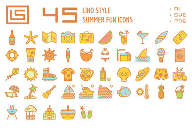 45 Summer Fun Icons