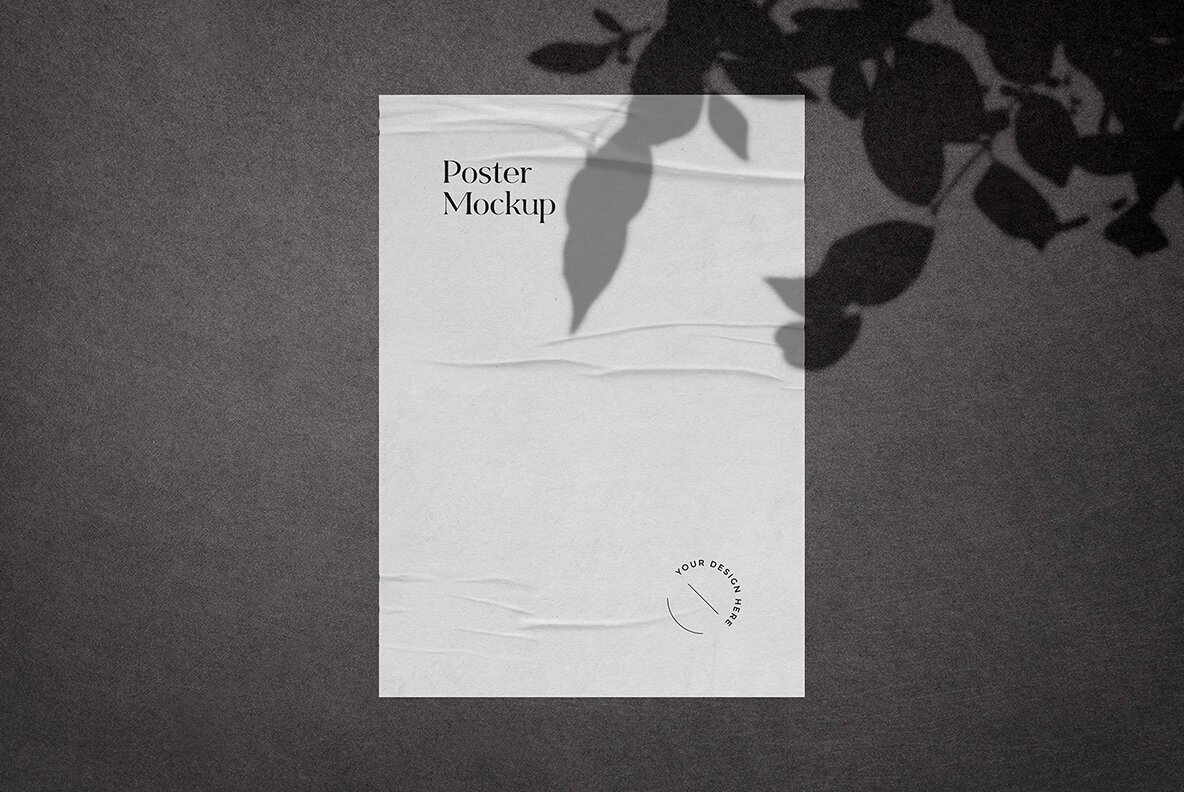 Glued Poster Mockups Bundle Glued Poster Mockups Bundle