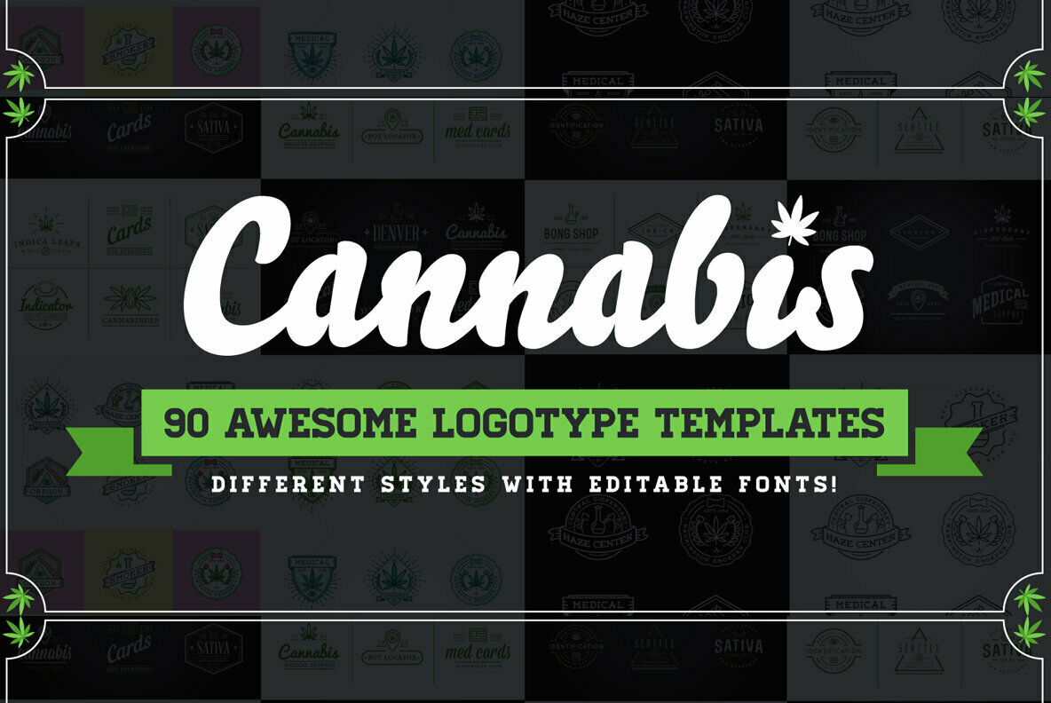 Awesome Cannabis Logotype Templates Awesome Cannabis Logotype Templates