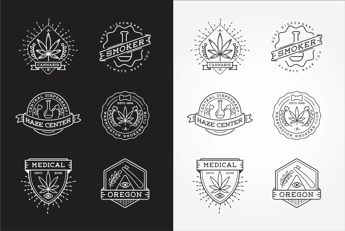 Awesome Cannabis Logotype Templates Awesome Cannabis Logotype Templates