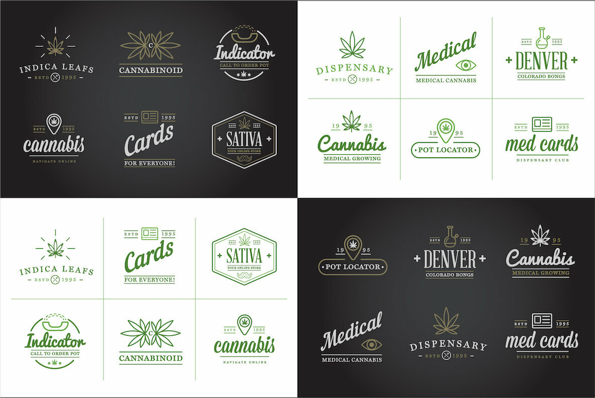 Awesome Cannabis Logotype Templates Awesome Cannabis Logotype Templates