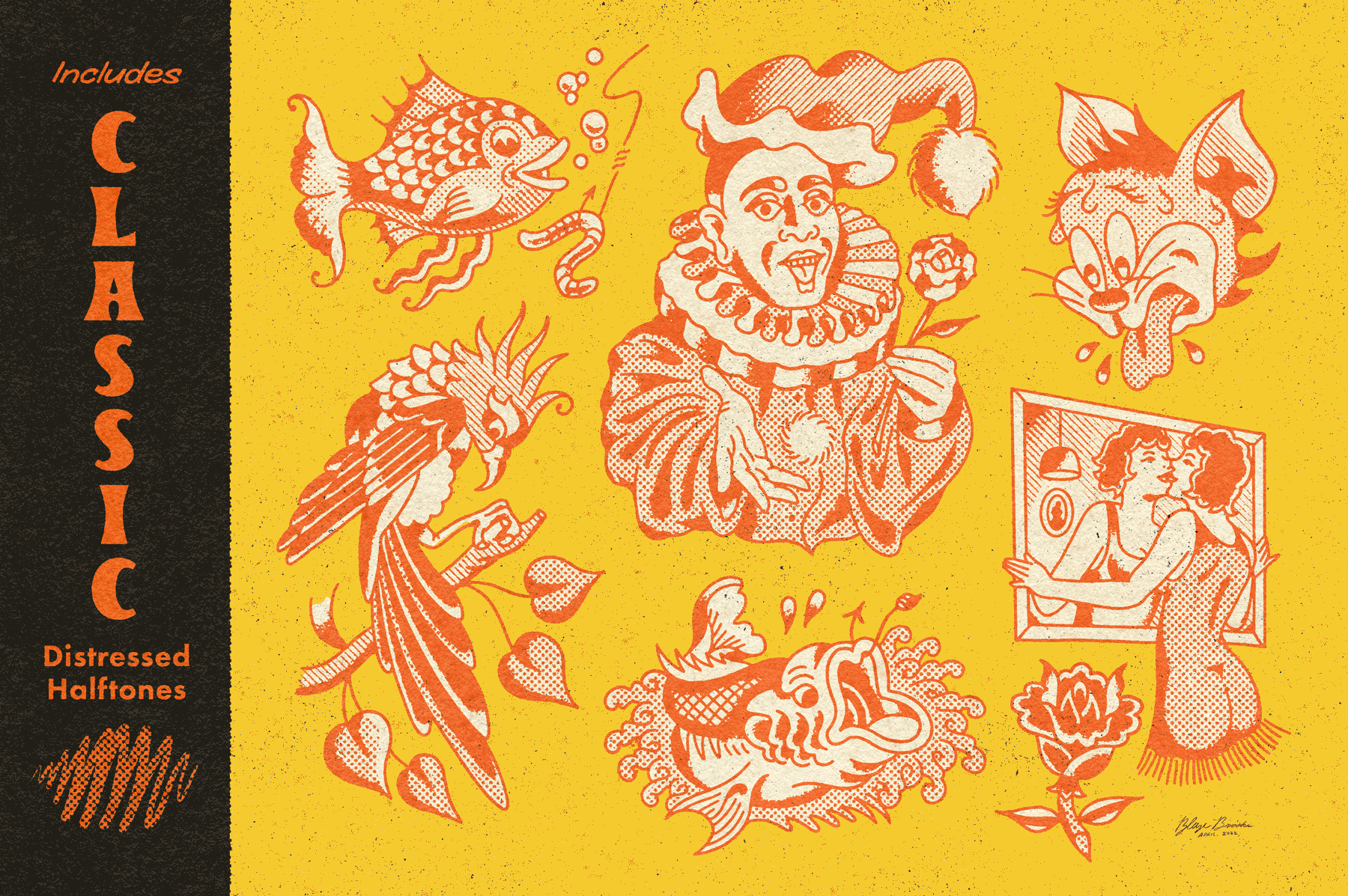 Beat Tones Halftone Brushes For Procreate 2