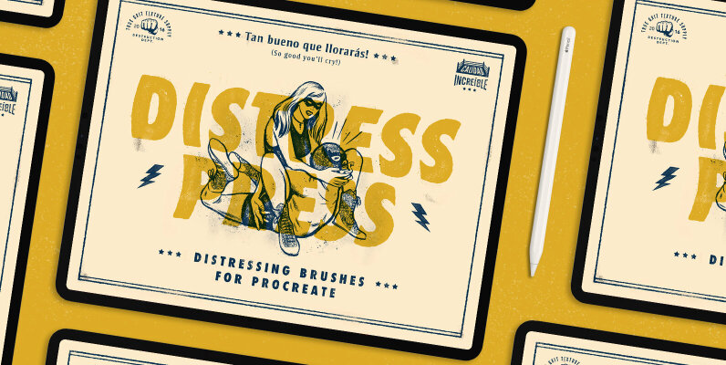 Distress Press Brushes For Procreate