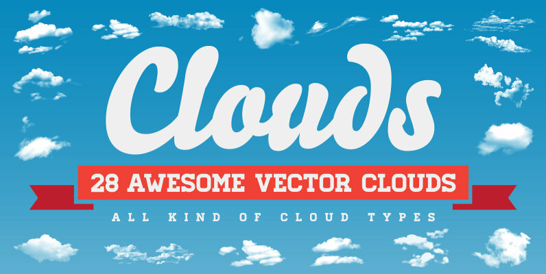 Clouds   28 Vector Clouds All Kind of Cloud Types