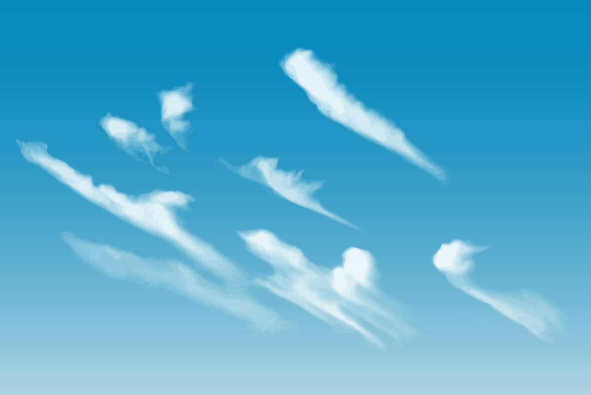 Clouds   28 Vector Clouds All Kind of Cloud Types 4