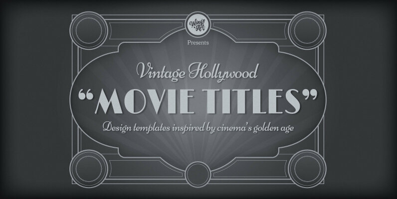 Vintage Movie Titles Design Templates