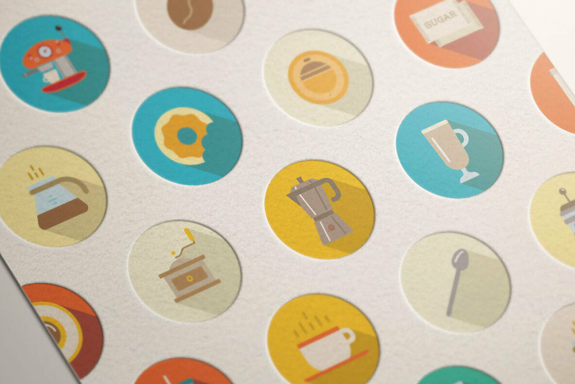 Awesome 27 Flat Vector Coffee Icons 4