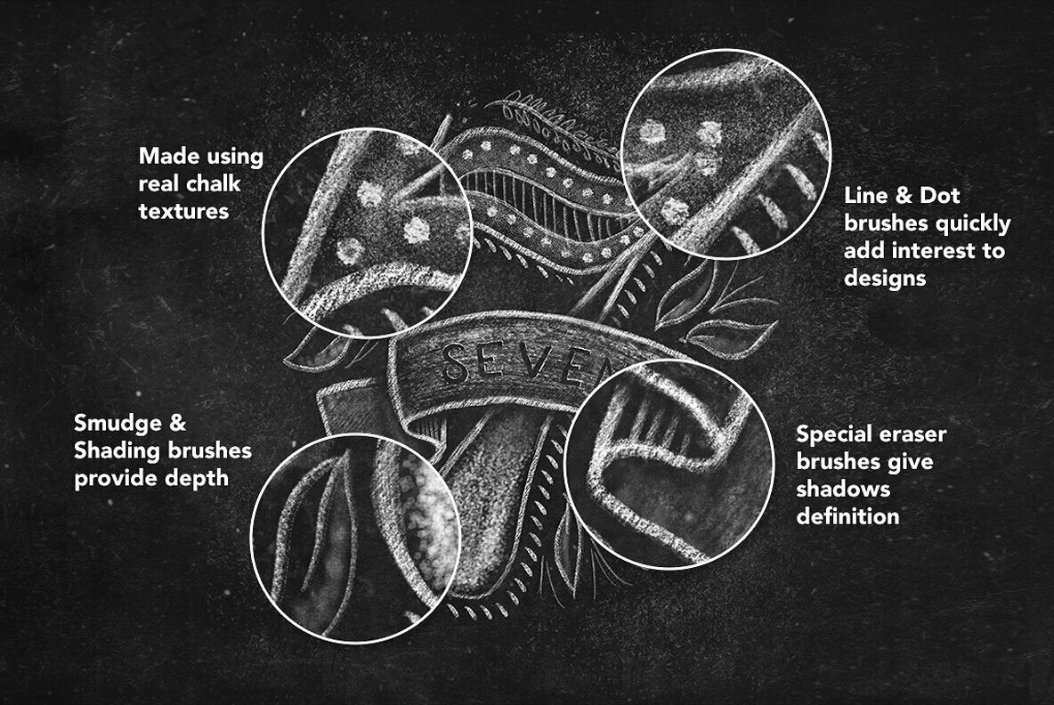 Chalk Dust Procreate Lettering Kit Chalk Dust Procreate Lettering Kit