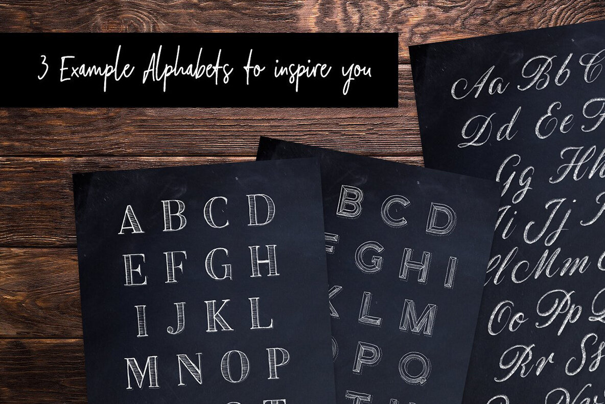 Chalk Dust Procreate Lettering Kit Chalk Dust Procreate Lettering Kit