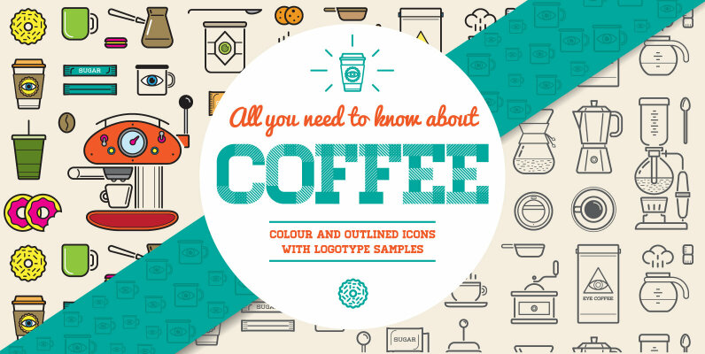 Awesome Coffee Icons and Logotype Set