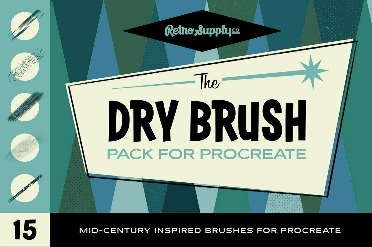 The Dry Brush Pack for Procreate The Dry Brush Pack for Procreate