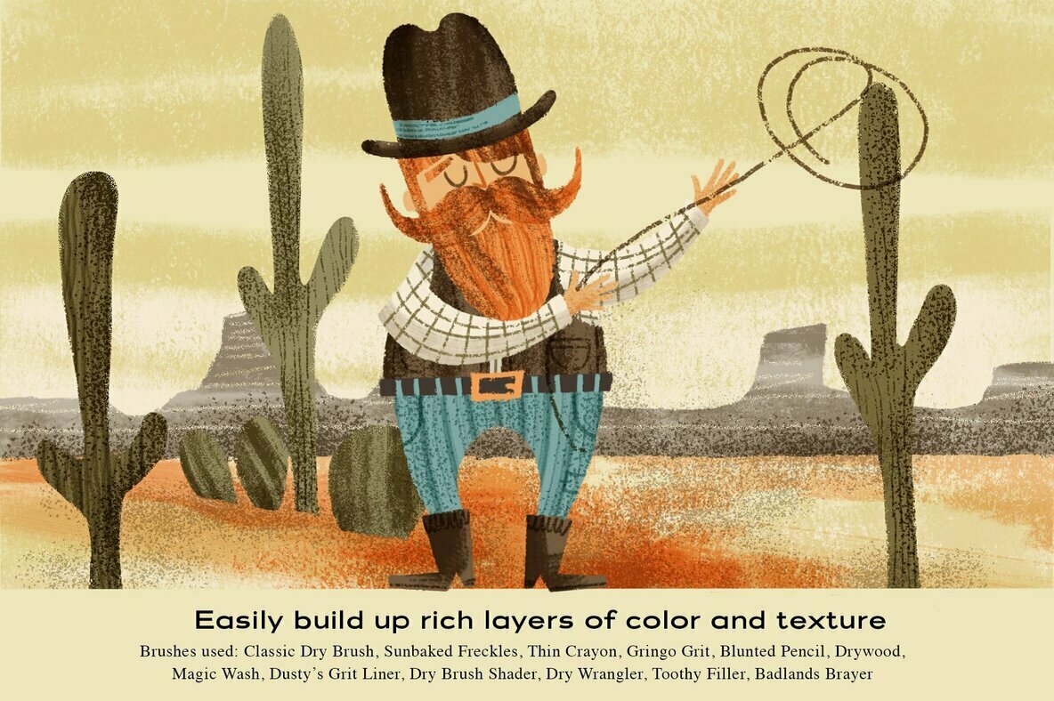 The Dry Brush Pack for Procreate The Dry Brush Pack for Procreate