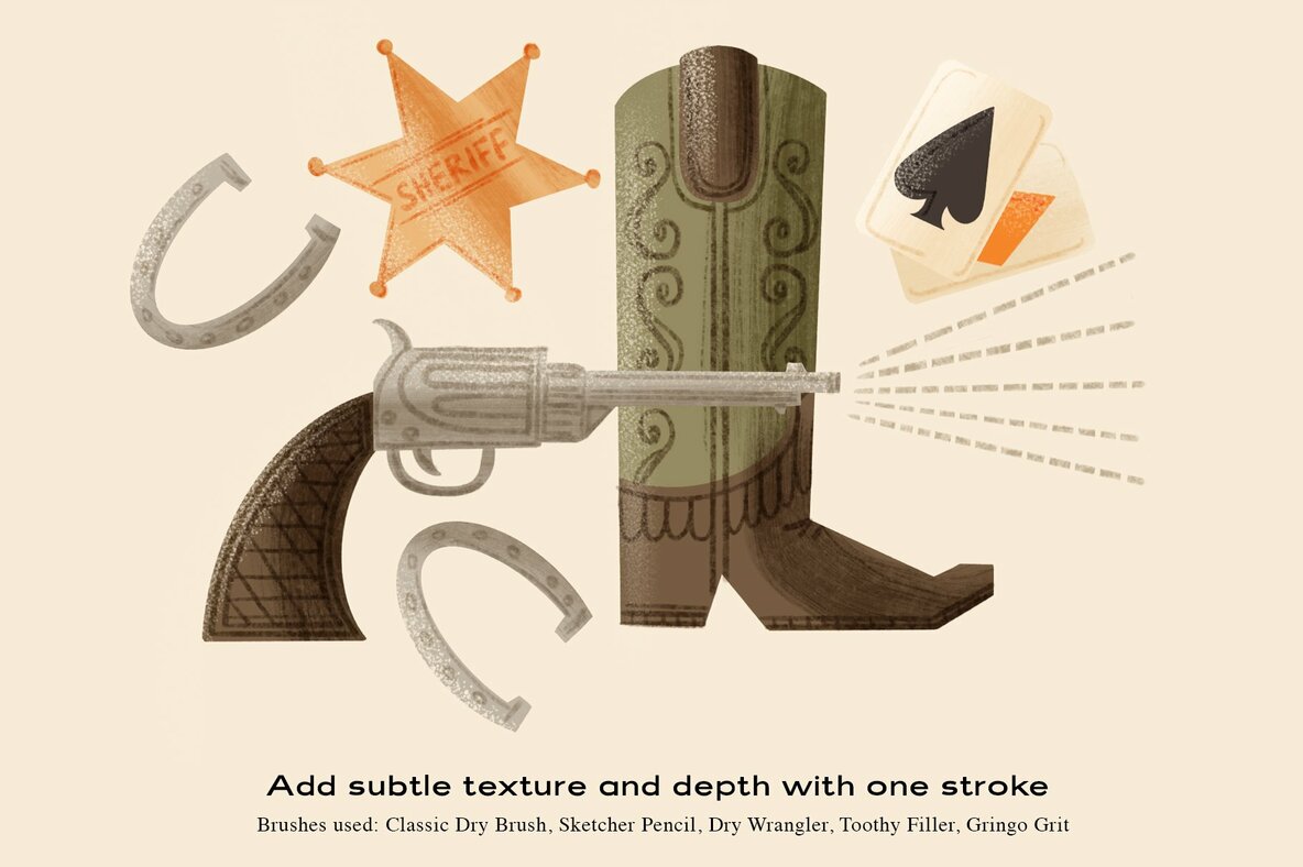 The Dry Brush Pack for Procreate The Dry Brush Pack for Procreate