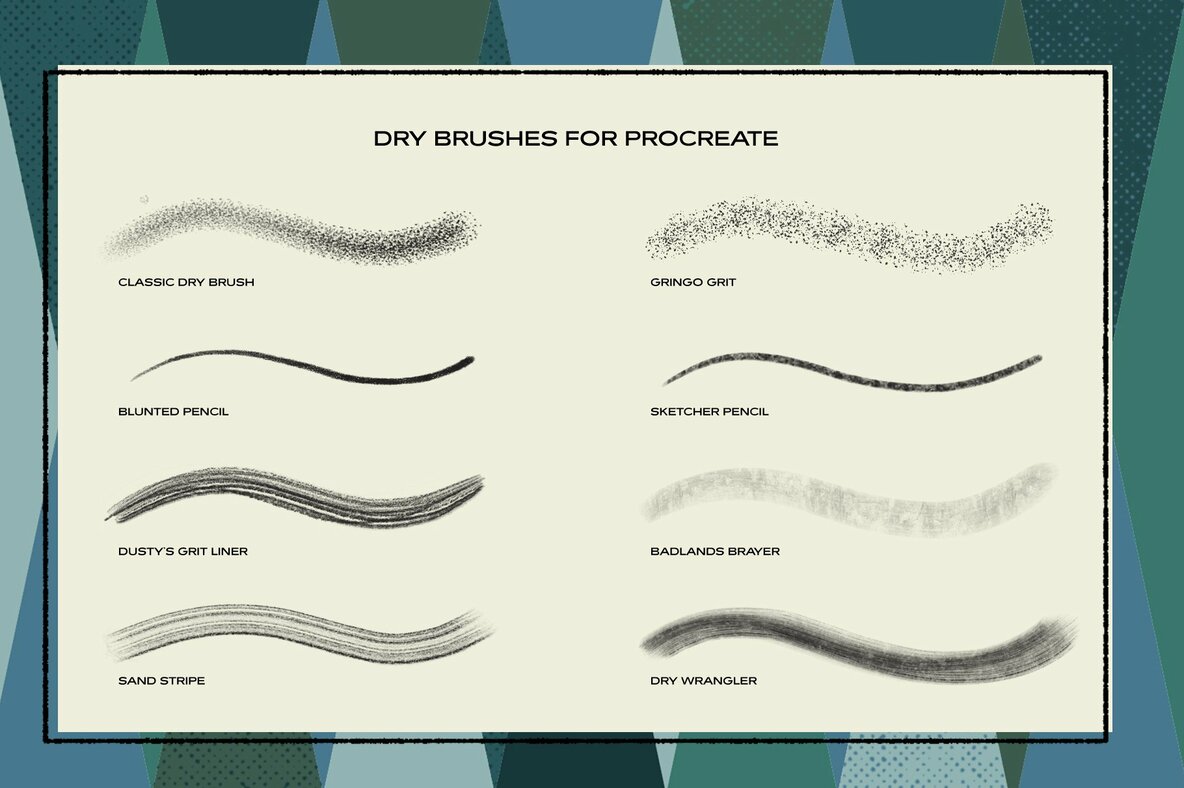 The Dry Brush Pack for Procreate The Dry Brush Pack for Procreate