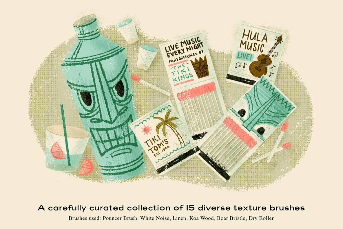 The Texture Brush Pack for Procreate The Texture Brush Pack for Procreate