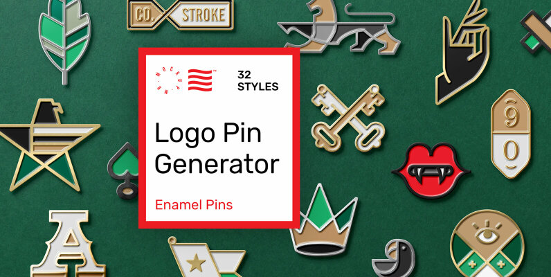 Logo Enamel Pin Mockup