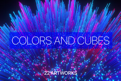 Colors and Cubes Abstract Backgrounds