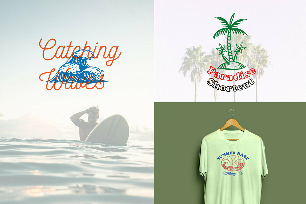 Summer Waves Illustration Set 2