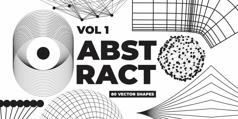 80 Vector Abstract Shapes Vol 1
