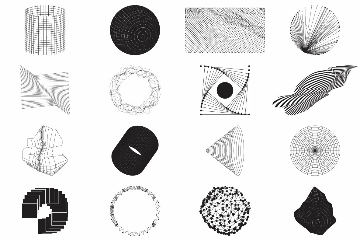 80 Vector Abstract Shapes Vol 1