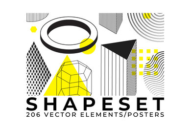 206 Vector Shapes  Posters Set