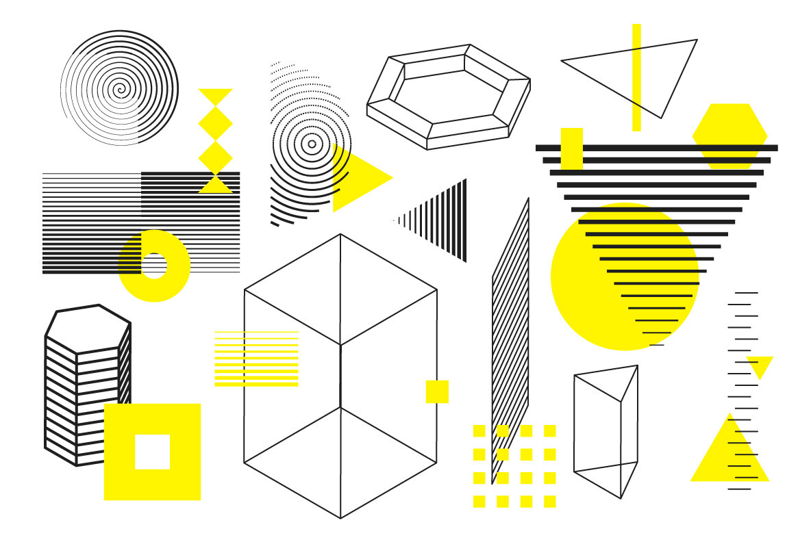 206 Vector Shapes   Posters Set 8