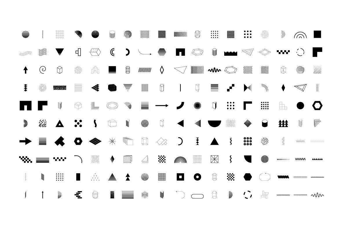 206 Vector Shapes   Posters Set 10
