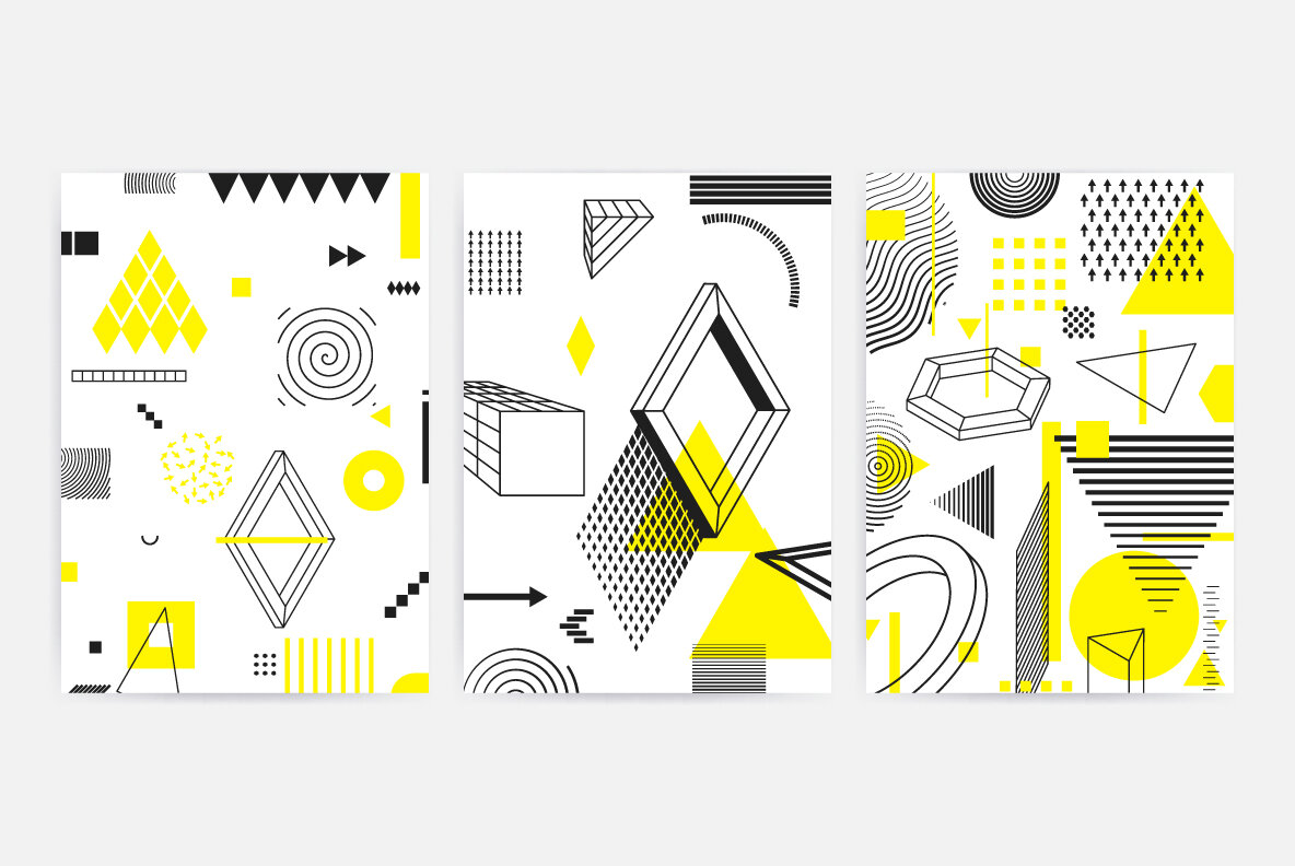 206 Vector Shapes   Posters Set 13