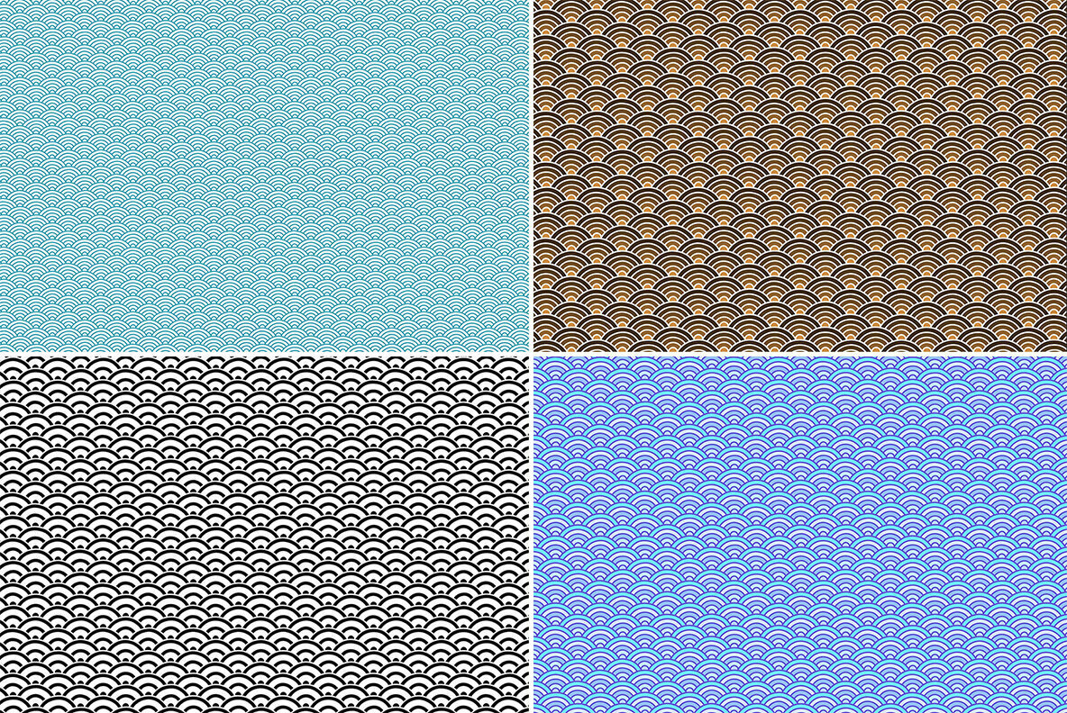 20 Seigaiha Pattern Backgrounds 3